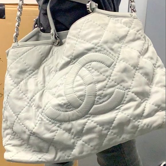 Chanel Shopping Tote — Ice Grey